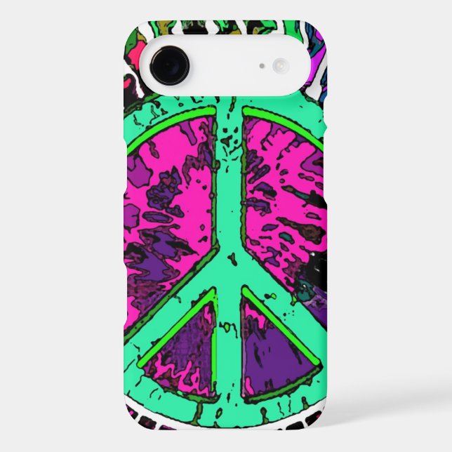 Wild Trippy Hippie Peace Sign Case-Mate iPhone Case (Back)