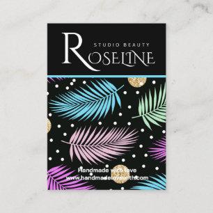 Wild Tropical colourful Logo Earring Display Business Card