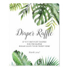 Wild Tropical Palm Baby Shower Diaper Raffle Sign