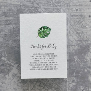 Wild Tropical Palm Books for Baby Enclosure Card