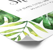 Wild Tropical Palm Bridal Shower Welcome Poster (Corner)