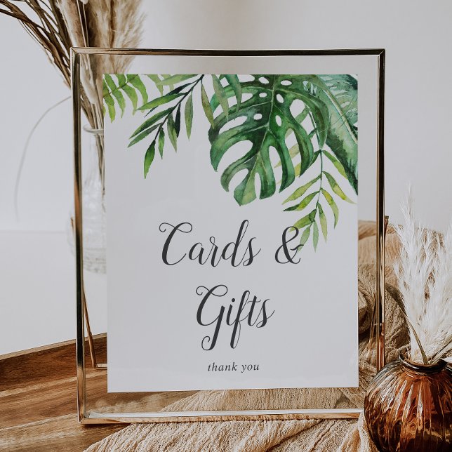 Wild Tropical Palm Cards and Gifts Sign (Creator Uploaded)