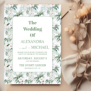 Wild Tropical Palm Casual Wedding Invitation
