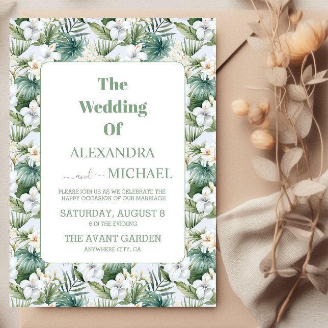 Wild Tropical Palm Casual Wedding Invitation (Creator Uploaded)