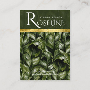 Wild Tropical palm green Logo Earring Display Business Card