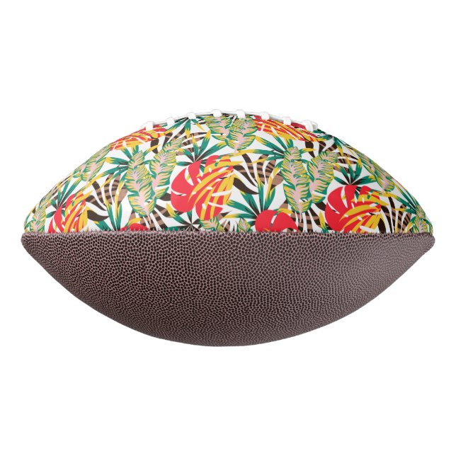 Wild Tropical Palm Leaves American Football (Rotated 90)