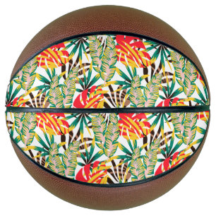 Wild Tropical Palm Leaves Basketball