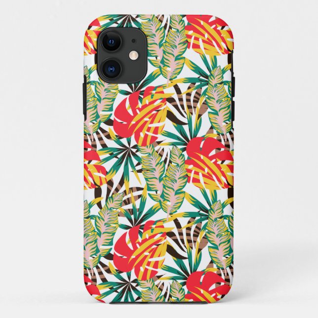 Wild Tropical Palm Leaves Case-Mate iPhone Case (Back)