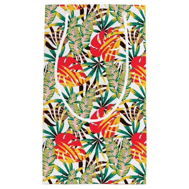 Wild Tropical Palm Leaves Small Gift Bag (Front)