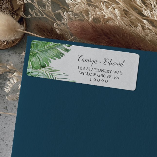 Wild Tropical Palm Return Address Label (Creator Uploaded)