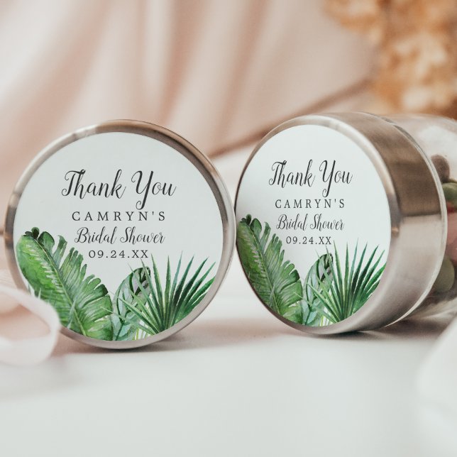 Wild Tropical Palm Thank You Favour Sticker (Creator Uploaded)