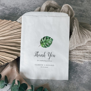 Wild Tropical Palm Thank You Wedding Favour Bags