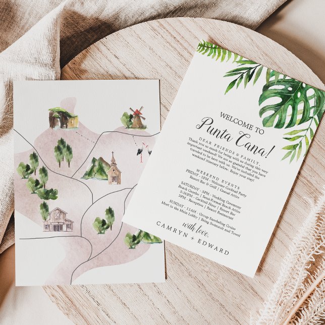 Wild Tropical Palm Welcome Letter Itinerary & Map (Creator Uploaded)