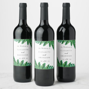 Wild Tropical Palm Wine Bottle Label