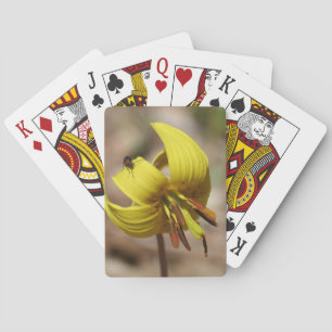 Wild Trout Lily Flower And Insect Friend Playing Cards