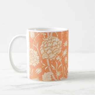 Wild Tulip William Morris Floral Tangerine Coffee Mug