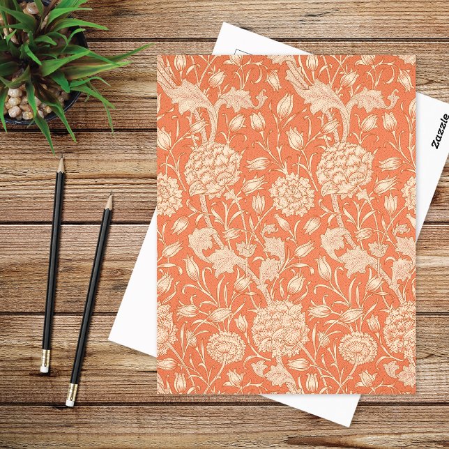 Wild Tulips Peach Pattern William Morris Postcard (Creator Uploaded)