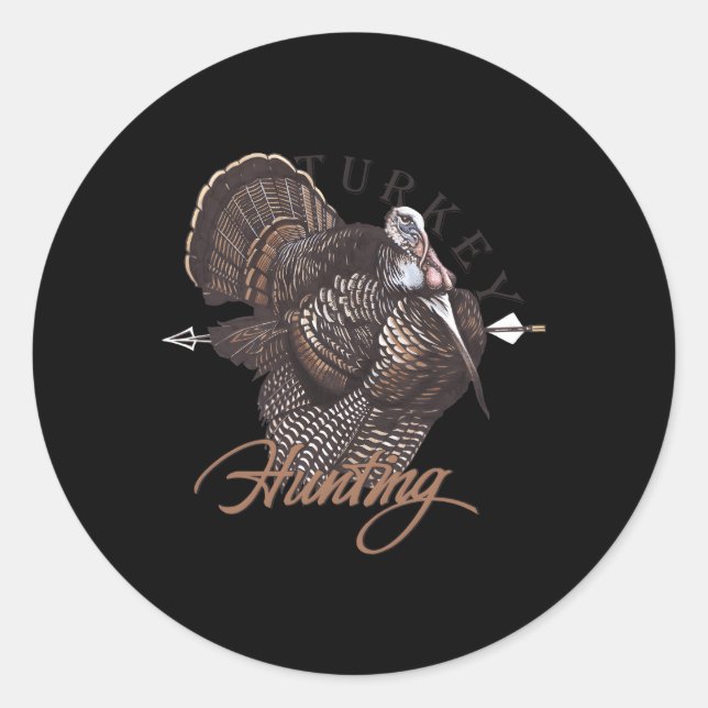 Wild Turkey Back Classic Round Sticker (Front)
