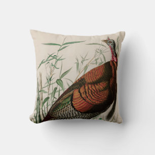 Wild Turkey Birds of America Audubon Print Cushion