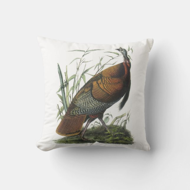 Wild Turkey by Audubon Cushion (Front)