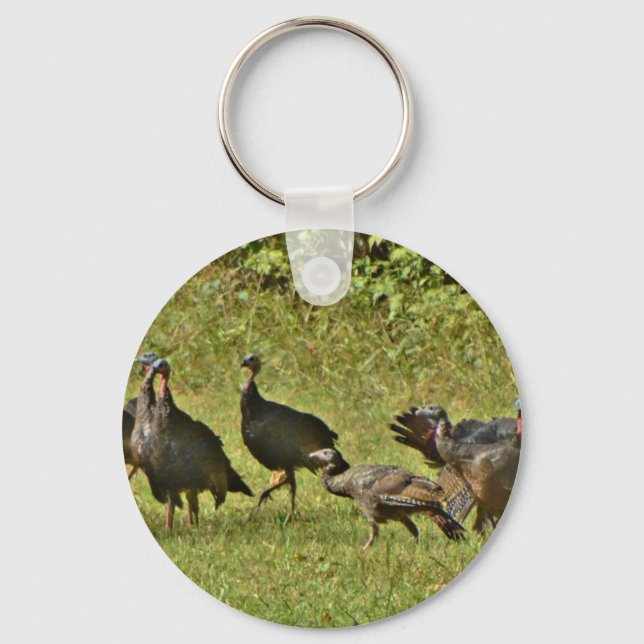Wild Turkey, Camouflage colours Key Ring (Front)
