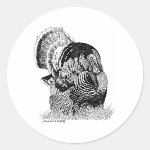 Wild Turkey Classic Round Sticker