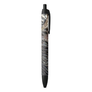 Wild Turkey Feathers I Abstract Nature Design Black Ink Pen