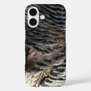 Wild Turkey Feathers I Abstract Nature Design iPhone 16 Case