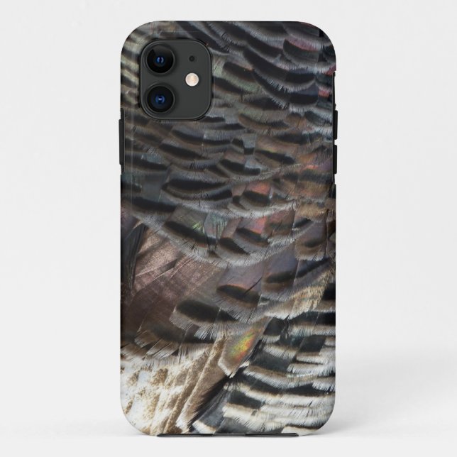 Wild Turkey Feathers I Abstract Nature Design Case-Mate iPhone Case (Back)