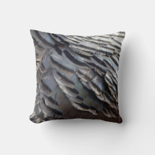 Wild Turkey Feathers II Abstract Nature Design Cushion