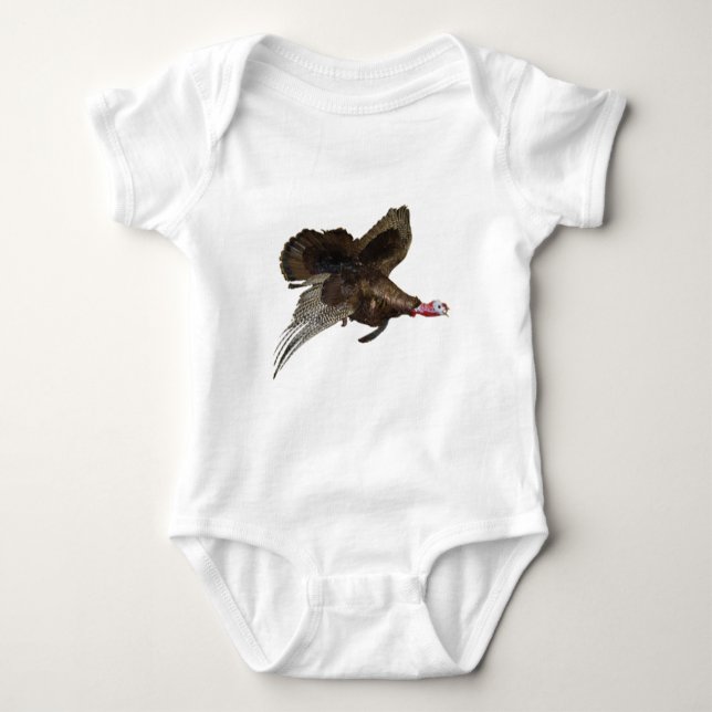 Wild Turkey Hunting Baby Bodysuit (Front)