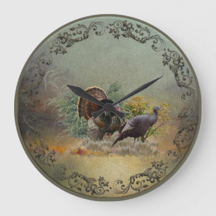 Wild turkey   large clock