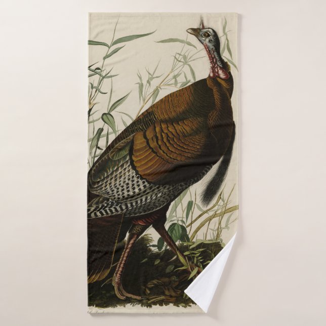Wild Turkey (Male) from Audubon's Birds of America Bath Towel Set (Bath Towel)
