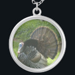 Wild Turkey Necklace<br><div class="desc">Sterling silver wild turkey necklace.</div>