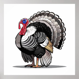 Wild turkey poster