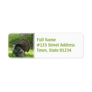 Wild Turkey Return Address Label