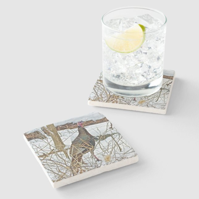 Wild Turkey Stone Coaster (Side)