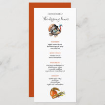 Wild Turkey Thanksgiving dinner menu