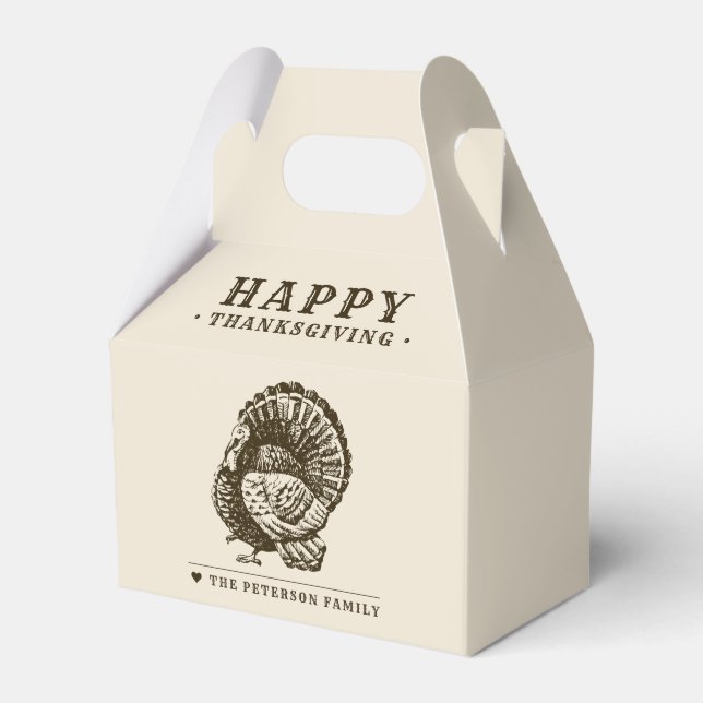 Wild Turkey | Thanksgiving Favour Box (Front Side)