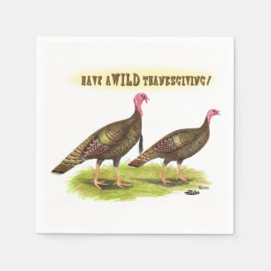 Wild Turkey Thanksgiving Napkin
