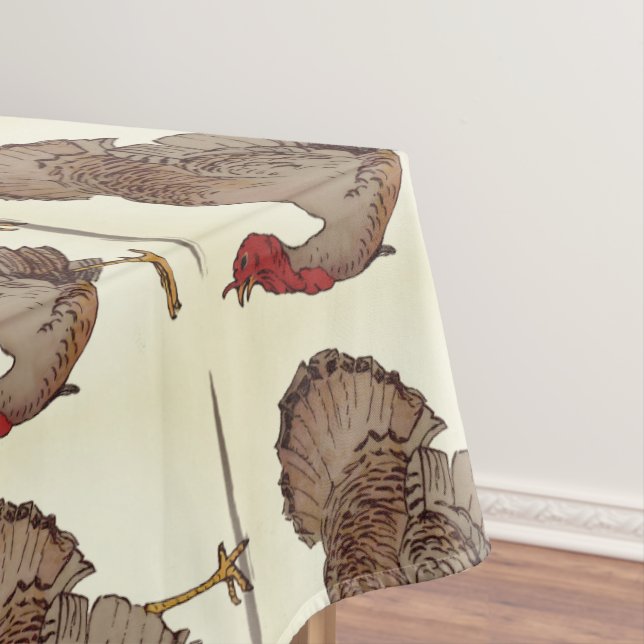 Wild Turkey Thanksgiving Tablecloth (In Situ)