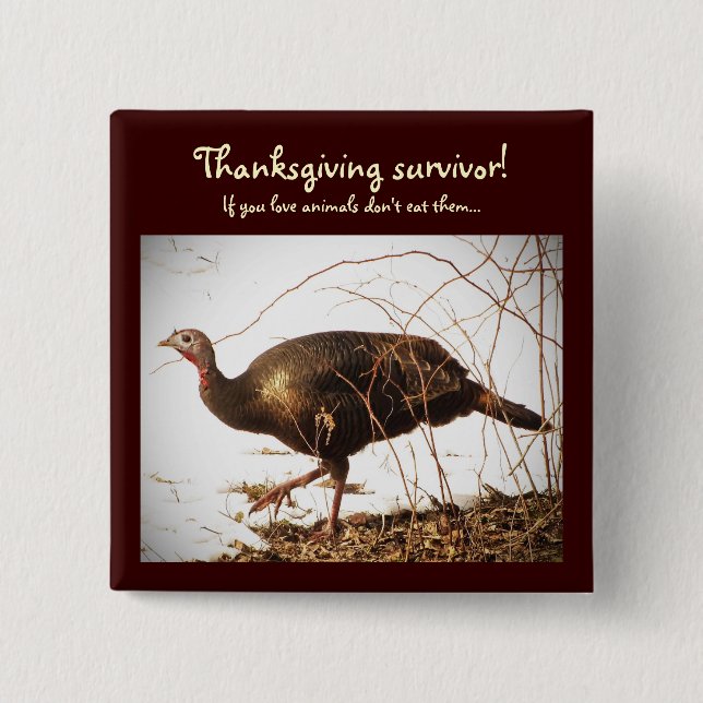 Wild Turkey Vegetarian Pin (Front)