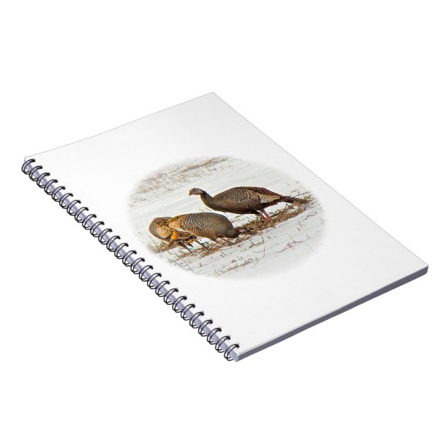 Wild Turkeys in Snow Notebook (Right Side)