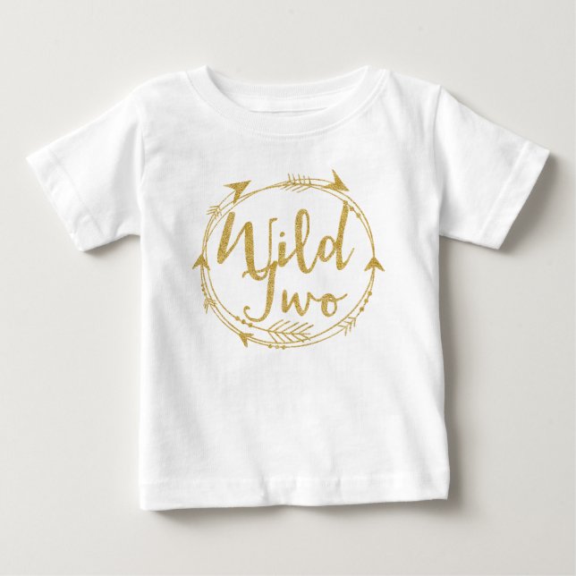 Wild Two|Two Years Old Baby T-Shirt (Front)