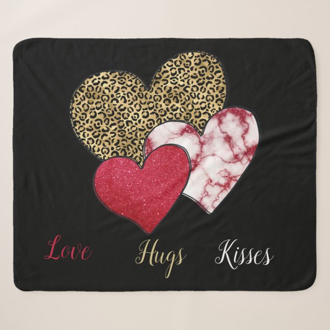 Wild valentine  sherpa blanket (Front (Horizontal))