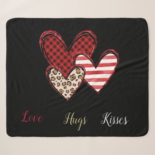 Wild valentine  sherpa blanket (Front (Horizontal))