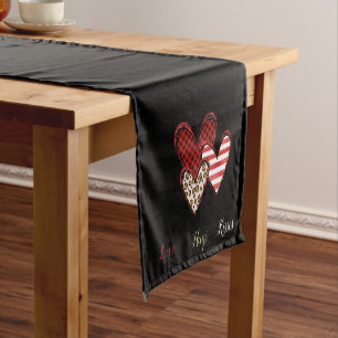 Wild valentine short table runner