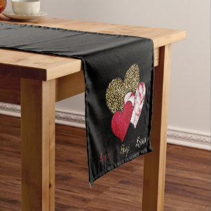 Wild valentine short table runner
