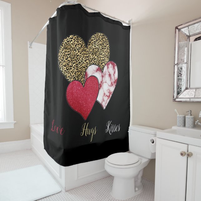 Wild valentine  shower curtain (In Situ)