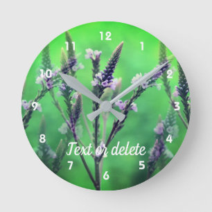 Wild Vervain Flower Personalised    Round Clock